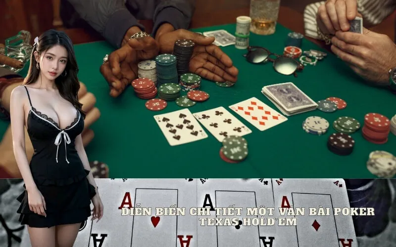 Diễn biến chi tiết một ván bài Poker Texas Hold'em